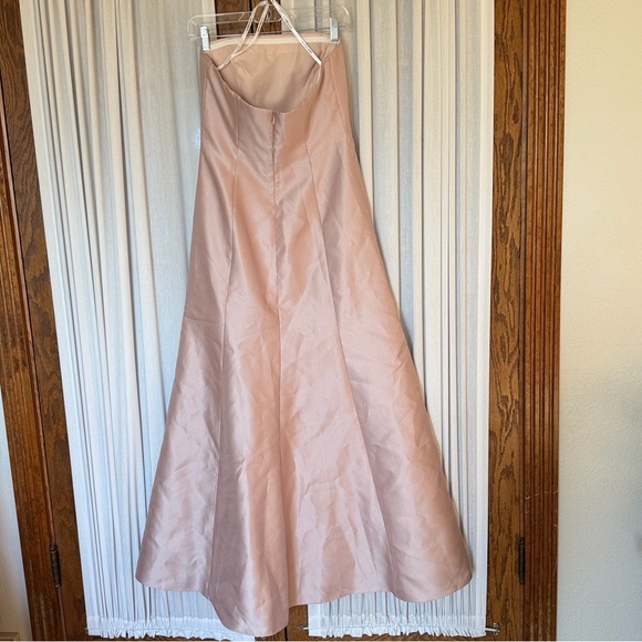 Alfred Sung Cameo Blush Strapless A-Line Gown - Picture 6 of 14